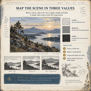 Show the sample page of Landscape, Light & Field Notes.
