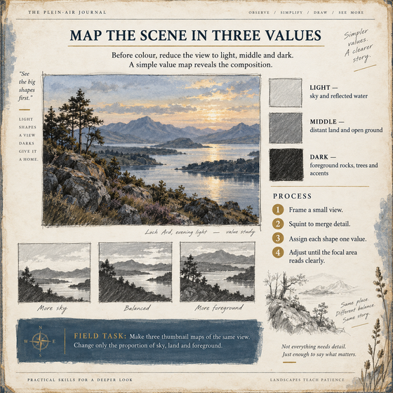 A sample page from Landscape, Light & Field Notes.